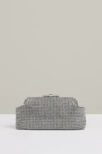 Reiss Silver Adaline Embellished Clutch Bag