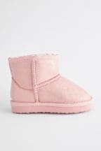 Pink Shimmer Slipper Boots