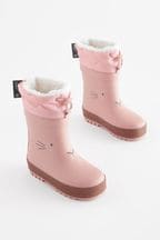Pink Bunny Thermal Thinsulate™ Lined Cuff Wellies