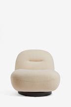 Soft Cosy Bouclé Mid Natural Otis Swivel Accent Chair