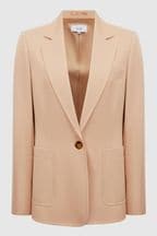 Reiss Camel Ember Tailored Single Breasted Blazer