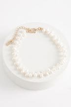 White Pearl Effect Anklet