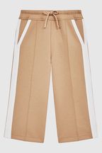 Reiss Camel Tegan Senior Jersey Side Stripe Trousers