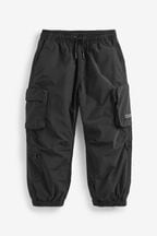 Black Lined Parachute Cargo Trousers (3-16yrs)