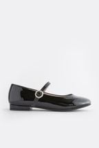 Black Patent Mary Jane Jewel Buckle Occasion Shoes
