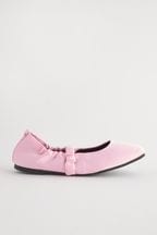 Pink Stretch Square Toe Mary Jane Shoes