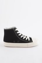 Black Standard Fit (F) Lace-Up High Top Trainers