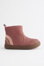 Pink Standard Fit (F) Suede Chelsea Boots