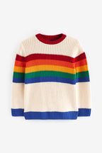 Little Bird by Jools Oliver Multi Rainbow Stripe Knitted Jumper