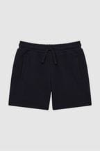 Reiss Navy Robin Junior Slim Fit Textured Drawstring Shorts