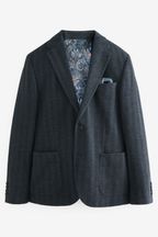 Blue/Navy Signature Italian Wool Blend Jersey Blazer