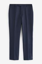 Blue Tailored Fit Signature Wool Textured Suit Trousers
