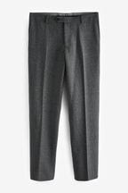 Grey Tailored Fit Signature British Fabric Check Suit Trousers