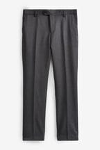 Grey Slim Fit Signature Zignone Italian Fabric Suit Trousers