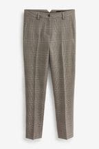 Natural Check Tailored Slim Trousers