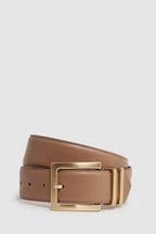 Reiss Camel/Taupe Brompton Leather Belt