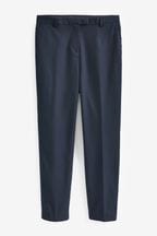 Navy Blue Tailored Stretch Slim Trousers