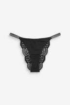 Tanga Sparkle Strap Lace Back Knickers