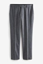 Blue Regular Fit Textured Suit Trousers