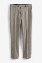 Neutral Slim Textured Suit Trousers