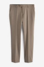 Taupe Skinny Fit Motionflex Stretch Suit: Trousers