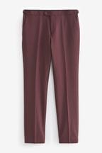Burgundy Red Skinny Motionflex Stretch Suit: Trousers