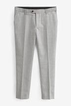 Light Grey Slim Wool Blend Donegal Suit: Dowing