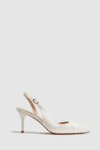 Reiss Off White Cecily Pointed Court Shoes