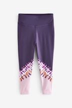 Pink/Purple Tie Dye Print Sports Leggings (3-16yrs)