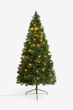 Green Pre Lit Forest Pine 7ft Christmas Tree