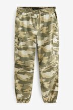 Camouflage Khaki Parachute Cotton Cargo Trousers