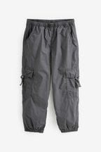 Charcoal Jersey Lined Parachute Cargo Trousers (3-16yrs)