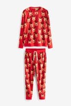 Red Reindeer Matching Family Mens Cosy Pyjamas