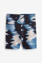 Blue/Neutral Water Colour Print Atelier-lumieresShops Active Sports Cycling Shorts