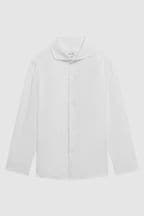 Reiss White Ruban Junior Linen Regular Fit Shirt