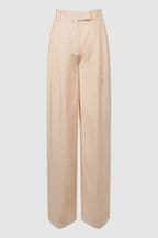 Reiss Nude Izzie Wide Leg Occasion Trousers