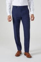 Skopes Jude Navy Blue Tweed Tailored Fit Suit Trousers