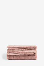 Pink Soft To Touch Faux Fur Throw