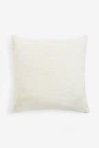 Ivory Soft To Touch Plush 50 x 50 Faux Fur Cushion