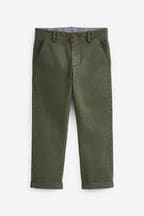 Dark Green Regular Fit Stretch Chino Trousers (3-17yrs)