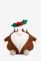 Brown Plush Christmas Pudding Gonk Decoration
