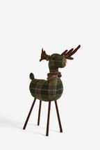 Green Fabric Stag Christmas Decoration
