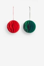 10 Pack Multi Paper Christmas Baubles