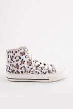 Leopard Print Standard Fit (F) Lace-Up High Top Trainers