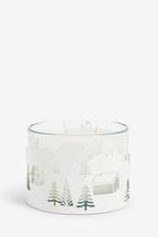 White 3 Wick Festive Spice Scented Christmas Candle