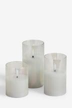 Set of 3 Iridescent LED Candles