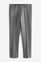 Grey Slim Fit Wool Blend Suit Trousers