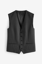 Charcoal Grey Wool Blend Suit Waistcoat