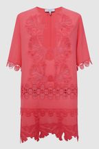 Reiss Coral Etta Embroidered Kaftan