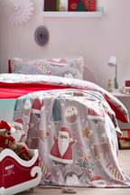 Multi Teddy Glow in the Dark Christmas Fleece Throw